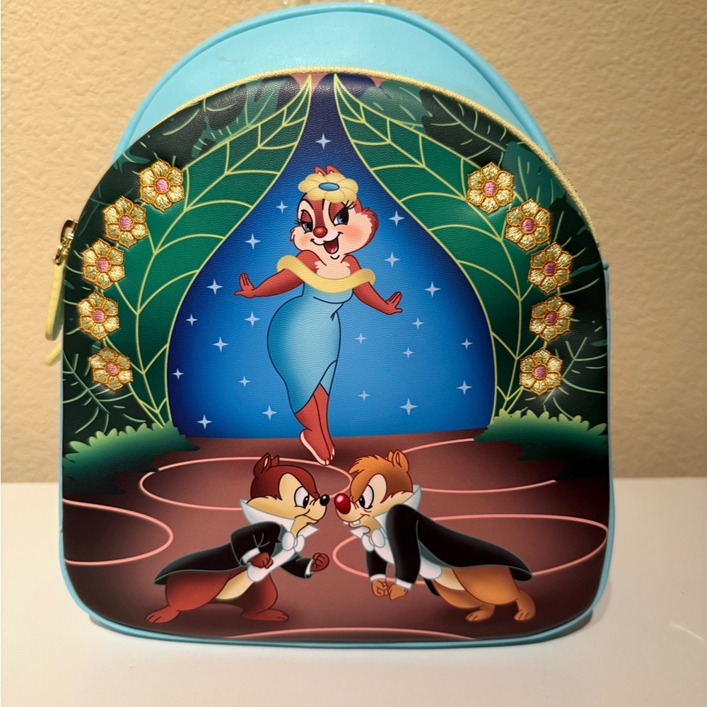 Loungefly Disney Disney Chip ‘n’ Dale Clarice Tropical Mini Backpack NWT